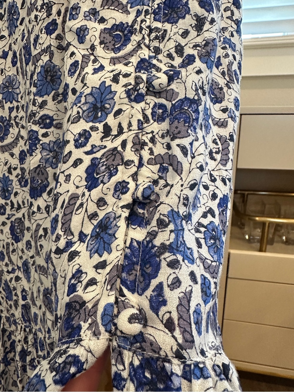 Lucky Brand Blue and White Floral Midi Dress - Picture 6 of 11